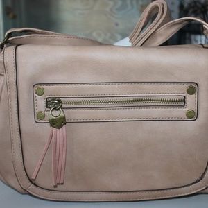 Ruff Hewn Saddle Bag with Tassel - Light Brown